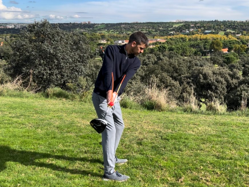 Detalle de las varillas del Entrenador de Swing